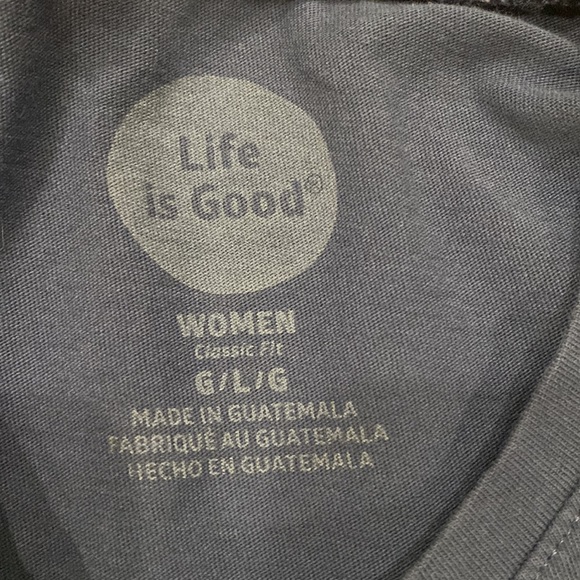 Life is Good Navy Women’s Tank “Life is Good Seas the Day” Sz Large - Picture 3 of 4